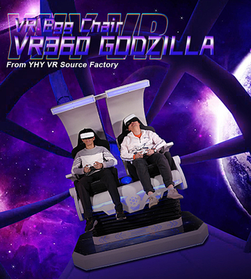 siège superbe de réalité virtuelle de Godzilla de joueurs de double de chaise d'oeufs de 9D VR pour le centre commercial