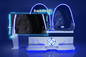 Simulateur central de la chaise d'oeufs de réalité virtuelle du parc 9D/2 joueurs avec le verre de Deepoon