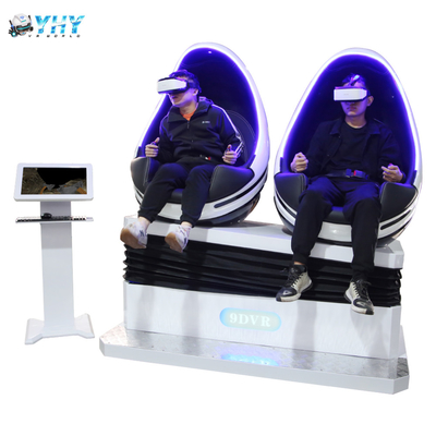 2.5KW Simulateur de Réalité Virtuelle 2 Sièges Chaise d'œuf Chaise à roulettes VR Shooting Jeux 9D
