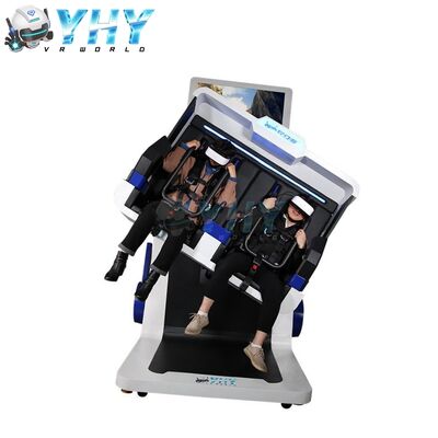 Simulateur de montagnes russes 9d rotatif 360 degrés rotation fauteuil double tout en une console machine de réalité virtuelle vente directe