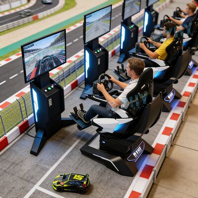Simulateur de course AR multijoueur YHY VR avec des pistes de course personnalisées pour une compétition réaliste