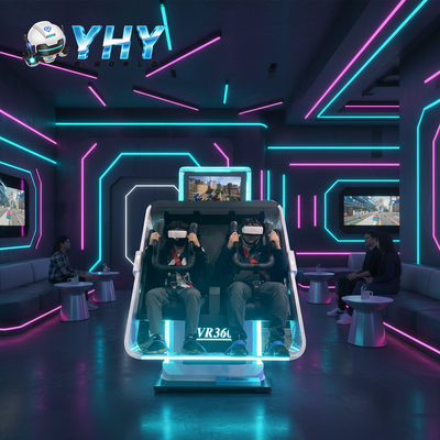Gagnez de l'argent en affaires 9d VR 360 degrés rotation 2 sièges VR Simulateur Grande vente pour le festival d'achat de mars