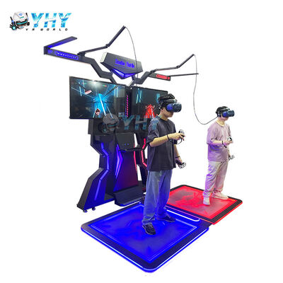Plateforme de combat à deux joueurs en réalité virtuelle VR 360 avec construction en métal et en fibre de verre pour une utilisation en centre commercial intérieur