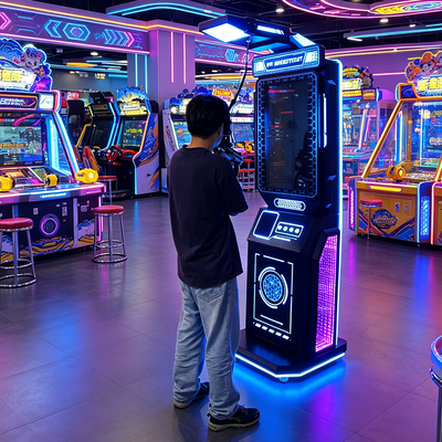 Simulateur VR à l'intérieur et à l'extérieur à haut rendement Machine d'arcade à faible coût Équipe d'affaires