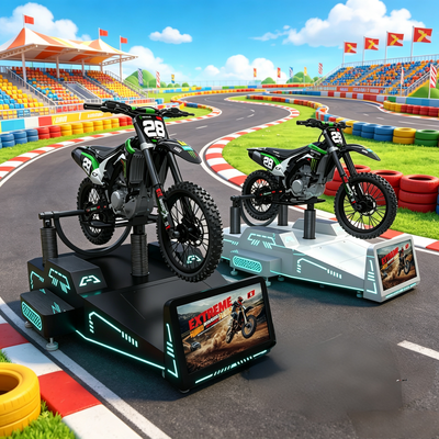 Plateforme d'arcade interactive de fitness et de sports extrêmes pour simulateur de moto de montagne VR commercial