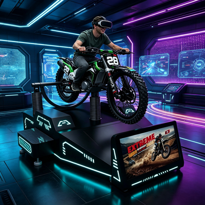 Simulateur de course de moto sur piste de montagne de haute rentabilité