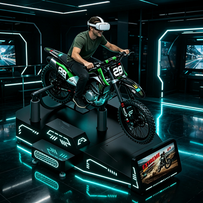 Extreme Off-Road Expérience Commercial Single-Player VR Mountain Motorcycle Machine de jeu avec rétroaction de mouvement de synchronisation