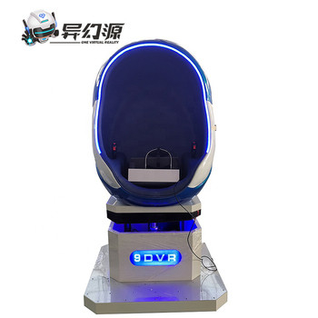 Chaise bleue d'oeufs de montagnes russes de simulateurs de vol du blanc 9D VR pour 1 joueur