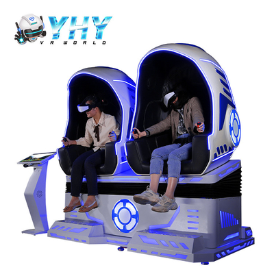 oeuf de simulateur du vol VR des montagnes russes 9D le double préside pour le parc d'attractions