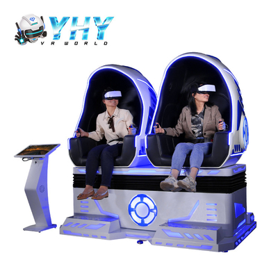 Chaise du cinéma 3 DOF VR des oeufs VR des doubles sièges 9D avec le jeu de tir de montagnes russes