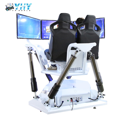 YHY VR 9D Simulateur de course de voiture 3 écrans F1 Jeux d'arcade Simulateur de course Cockpit Centre de jeux d'intérieur