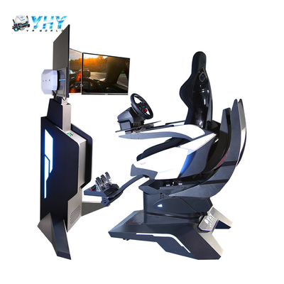 Simulateur de voiture de course réaliste 3 DOF Chaise de simulation de mouvement à trois écrans