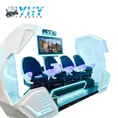 Cinéma VR YHY 4 places Machine de films de réalité virtuelle 9D Utilisation pour parc de jeux de projet unique