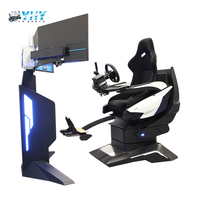 Simulateurs de course VR 9D avec volant en alliage d'aluminium, écran 32 pouces et mouvement 3 DOF