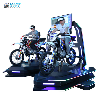 Parc d'attractions Sim Gaming VR Motocycle avec 2 joueurs 9D Motocycle de course de réalité virtuelle