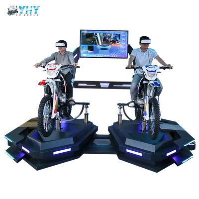 Parc d'attractions Sim Gaming VR Motocycle avec 2 joueurs 9D Motocycle de course de réalité virtuelle