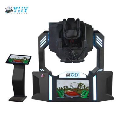 YHY VR Simulateur de réalité virtuelle à 360 degrés, montagnes russes à 720 degrés, siège unique, machine de simulation de cinéma 9d dans un centre d'arcade