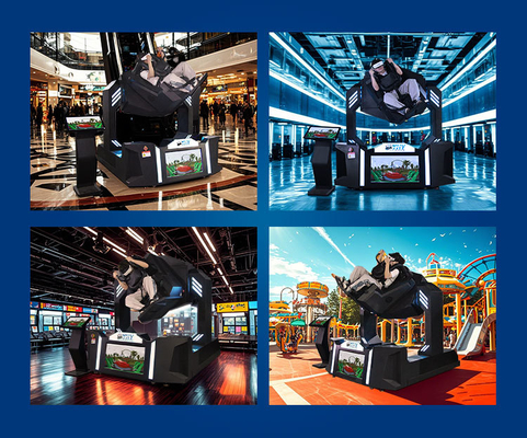 Montagnes russes VR avec écran de 32 pouces, simulateur à 720 degrés, machine d'expérience de vol, parc de jeux intérieur