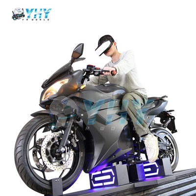 Simulateur de moto VR solo avec équipement de réalité virtuelle arcade à néon