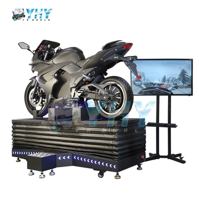 Simulateur de moto VR solo avec équipement de réalité virtuelle arcade à néon