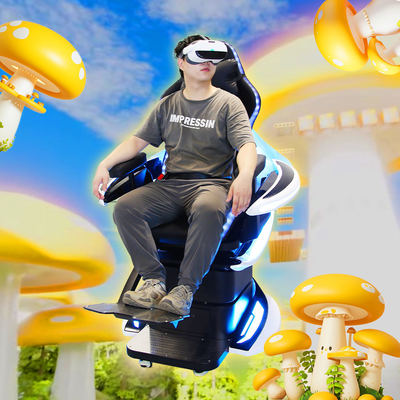 Chaise dynamique à mouvement rotatif à 360 degrés en réalité virtuelle pour un joueur avec jeux de montagnes russes