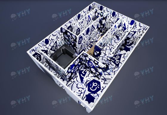 Arène de tir VR de réalité virtuelle multijoueur 9D en itinérance libre, évasion, ensemble VR 9D d'intérieur pour centre commercial