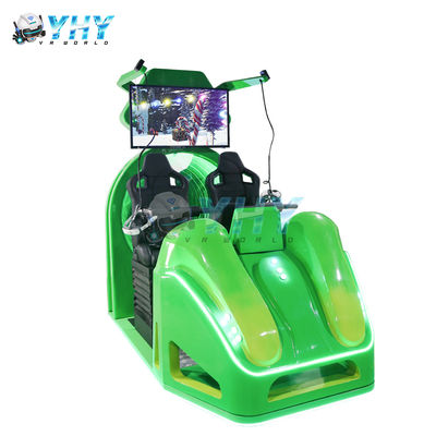 Simulateur VR à double siège en fibre de verre pour parc sportif et aéroport, adapté au cinéma VR