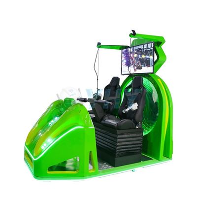 Fauteuil de cinéma VR 9D à mouvement exclusif pour 2 joueurs, réalité virtuelle avec design grenouille verte