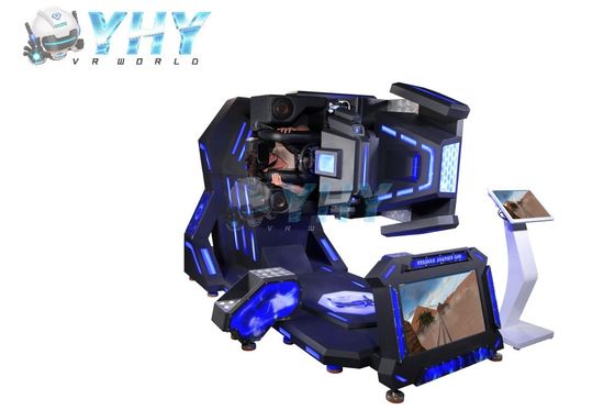 YHY Virtual Reality Race Car Simulator with Steering Wheel VR 360 Rotating Flight Simulate Flying Motion Theme Park Equipment 