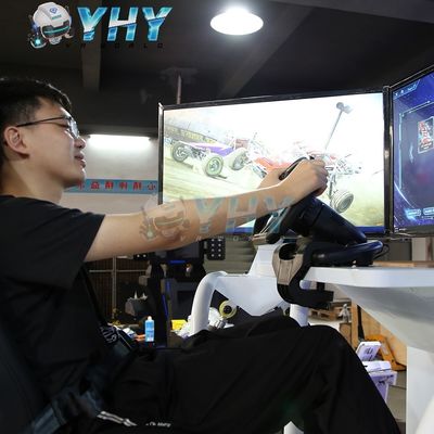YHY 6-Axis Platform VR Race Car Three-Screen Racing Simulator Driving Adventure Electric Motion Equipment Theme Park 