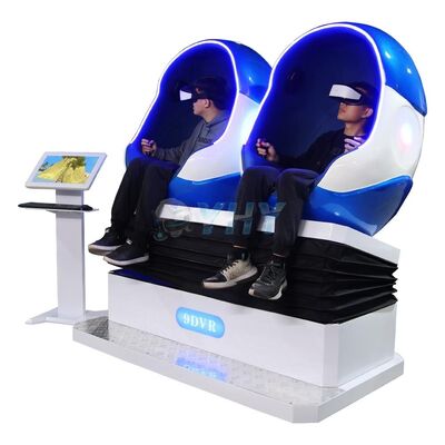 Facile d'utilisation 2 sièges 9d Vr Cinéma Forme d'œuf 9d Cinéma Chaise de réalité virtuelle Pour le parc à thème / parc d'attractions