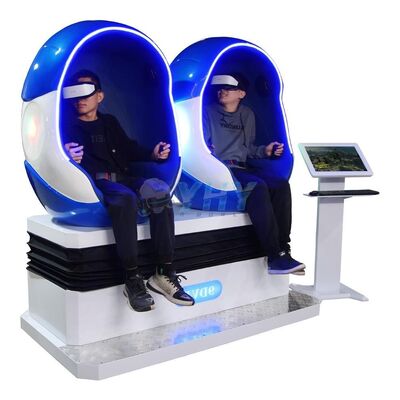 Chaise de cinéma œuf VR 9D commerciale avec siège de simulateur VR 2 joueurs pour parcs d'attractions et centres commerciaux