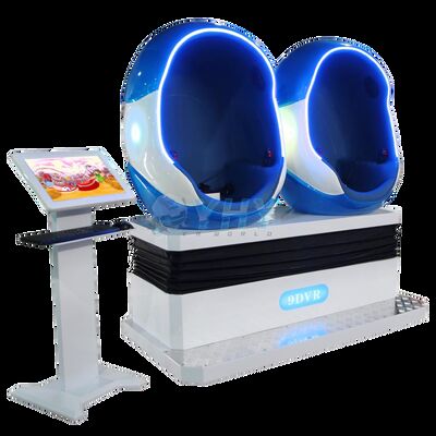 2 joueurs chaise montagnes russes réalité virtuelle cinéma 9d vr oeuf 3dof sièges en cuir jeux simulateur de machine