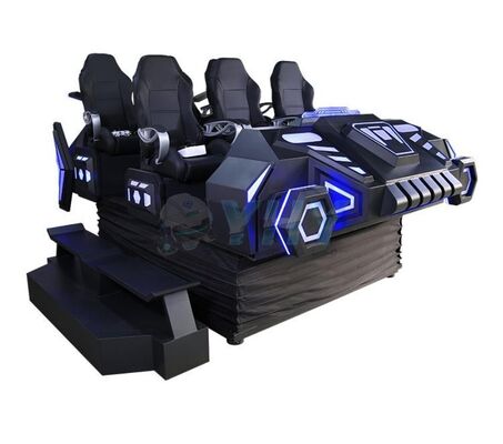 9d VR Cinema Dark Mars Starship Multijoueur Machine de jeu Simulateur de montagnes russes intérieure 6 sièges