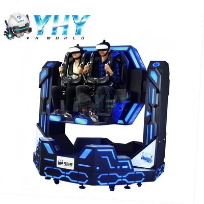 Simulateur de montagnes russes 9D VR à 1080 degrés, manèges rotatifs, machine de jeu à 2 chaises, réalité virtuelle, parc de jeux intérieur