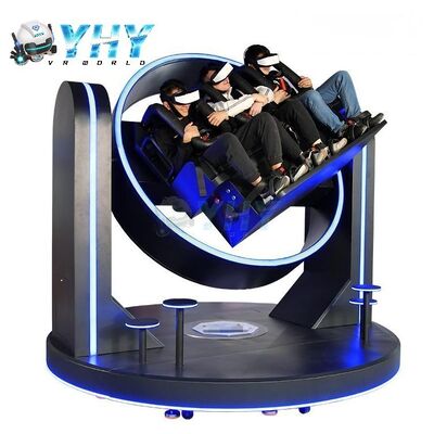 Trois joueurs rotation Grandes montagnes russes réalité virtuelle Simulateur de jeu VR équipement de parc d'attractions