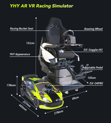 Simulateur de course AR pour sports automobiles intérieurs personnalisés