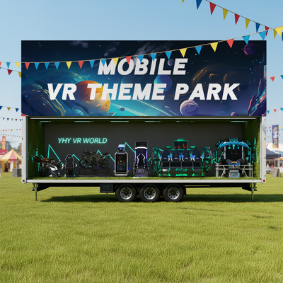 Zone de jeu mobile adaptée aux besoins du client par cinéma de camion de la couleur 9D VR de simulateur de réalité virtuelle adaptée aux besoins du client