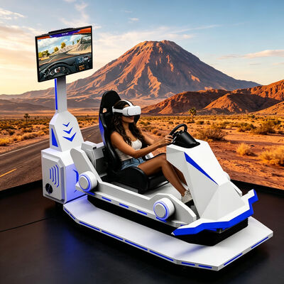Voiture de course en réalité virtuelle 9D Équipement de divertissement intérieur en plein air Personnalisation en fibre de verre VR Conduire Machine de jeu Voiture