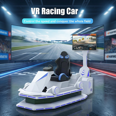 Voiture de course en réalité virtuelle 9D Équipement de divertissement intérieur en plein air Personnalisation en fibre de verre VR Conduire Machine de jeu Voiture
