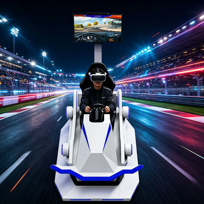 VR Karting voiture de course noir ou blanc 9D réalité virtuelle simulateur de Kart Machine de jeu d'amusement simulateur de mouvement de course