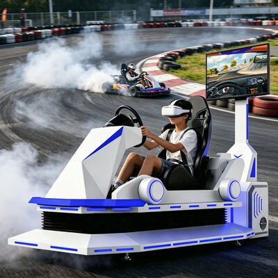 VR Karting voiture de course noir ou blanc 9D réalité virtuelle simulateur de Kart Machine de jeu d'amusement simulateur de mouvement de course