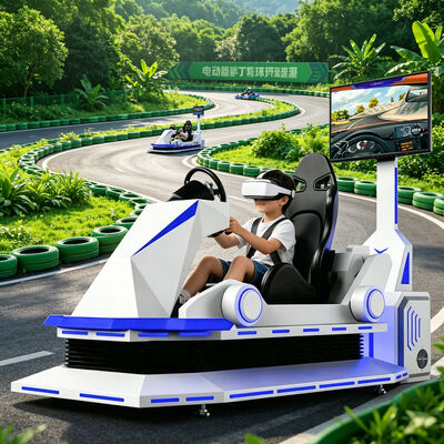 VR Karting voiture de course noir ou blanc 9D réalité virtuelle simulateur de Kart Machine de jeu d'amusement simulateur de mouvement de course