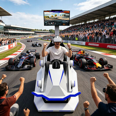 Vrai sentiment 9D réalité virtuelle Vr emballant le centre commercial de centre commercial de simulateur de sports de voiture de plein air