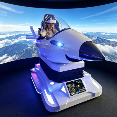 Simulateur de vol dynamique en 3D 9d VR Fighter Intérieur maison PC en plastique Capsule spatiale Avion équipement de jeu centres commerciaux
