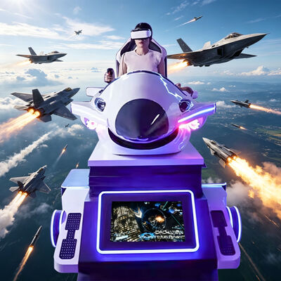 Simulateur de vol dynamique en 3D 9d VR Fighter Intérieur maison PC en plastique Capsule spatiale Avion équipement de jeu centres commerciaux