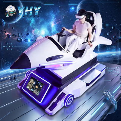 Simulateur de vol dynamique en 3D 9d VR Fighter Intérieur maison PC en plastique Capsule spatiale Avion équipement de jeu centres commerciaux