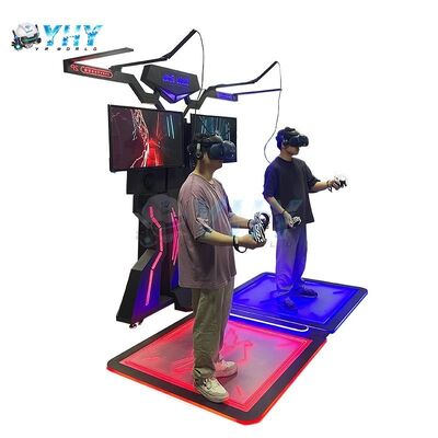 Arcade de réalité virtuelle Simulateur de musique de danse VR Walk Platform 2 joueurs Simulateur de jeu de combat VR