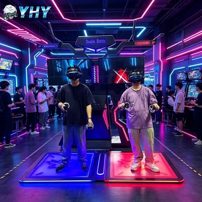 Plate-forme de simulateur de jeux interactifs de cinéma 9D VR multijoueur d'intérieur, Construction métallique, usage domestique, adapté aux garderies 60+