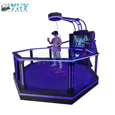 Station de bataille VR interactive commerciale Éclairage bleu Compétition immersive de course à obstacles VR Arcade Machine VR Expérience